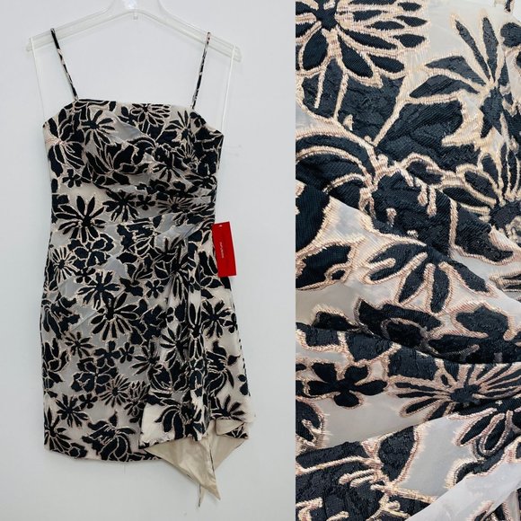 Carmen Marc Valvo Dresses & Skirts - Carmen Marc Valvo Women's Dress 10 Sheath Midi Sleeveless Floral Cascade New